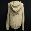 ARMANI JEANS Cotton Knit Hoodie Japan Agent Men’s M USA-S Beige Hoodie Jacket(USED)