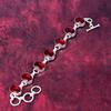 Red Garnet 925 Solid Sterling Silver Bracelet, Handmade Gemstone Bracelet Jewelry, Gifts For Wife Brand New Bracelet