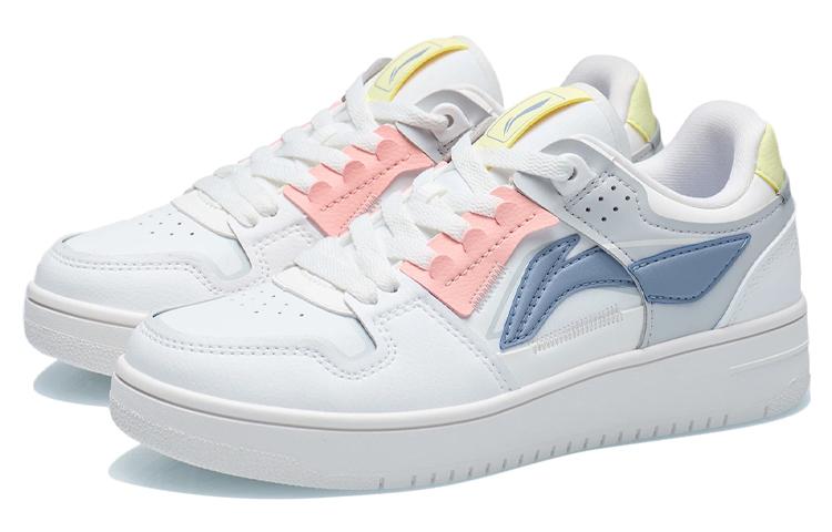 Li Ning Synthetic Leather Comfortable Slip Resistant Cushioning Abrasion Resistant Lightweight Low Top Skateboard Shoes AGCP362-17