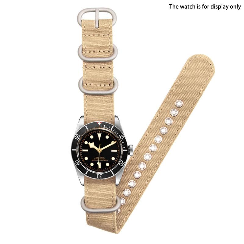 Nylon Watch Straps 20mm 22mm Canvas Strap Khaki for Seiko for Rolex for Omega Wristband Women 18mm Watch Band Men's Military
