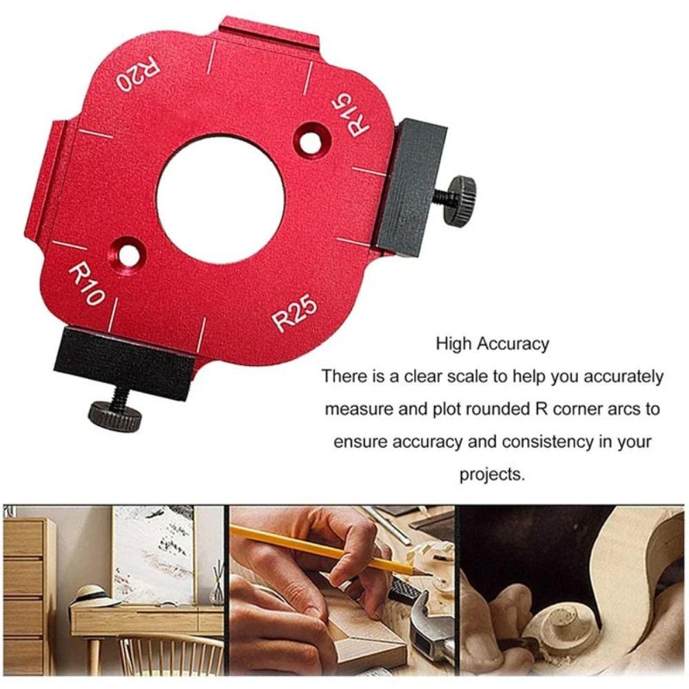 1/2pcs Aluminum Alloy R10-R50 Radius Jig Woodworking Woodworking Router Templates