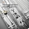Clear Drawer Organizer Set with Built-in Dividers for Miscellaneous Items
