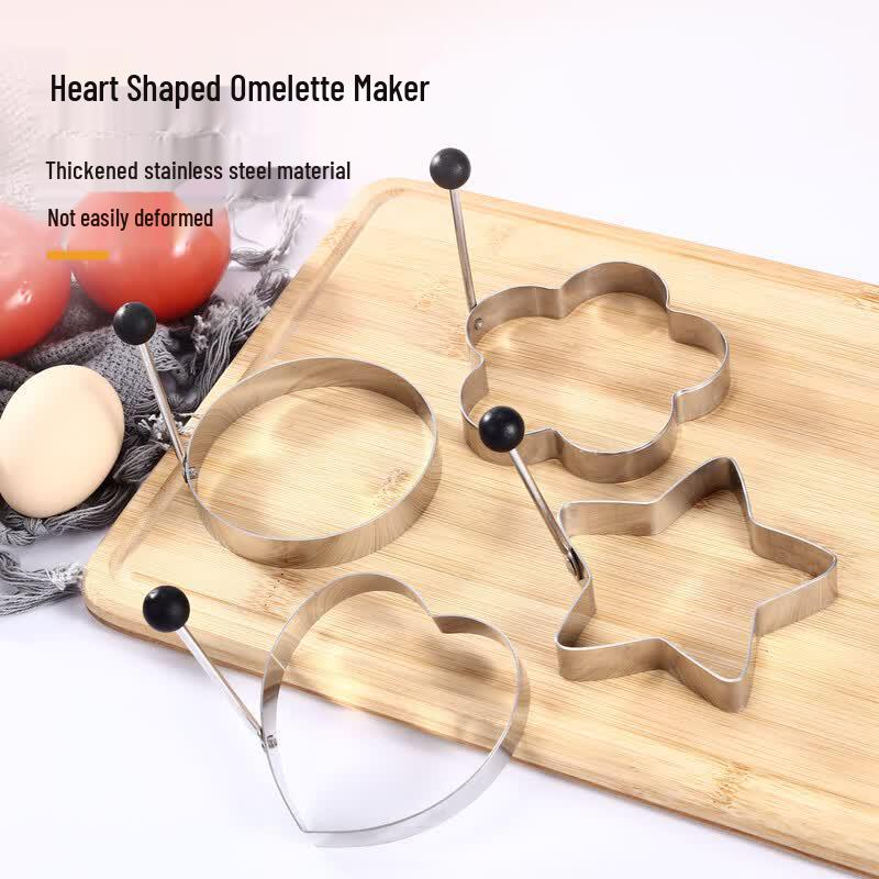 Stainless Steel Heart & Round Egg Frying Rings