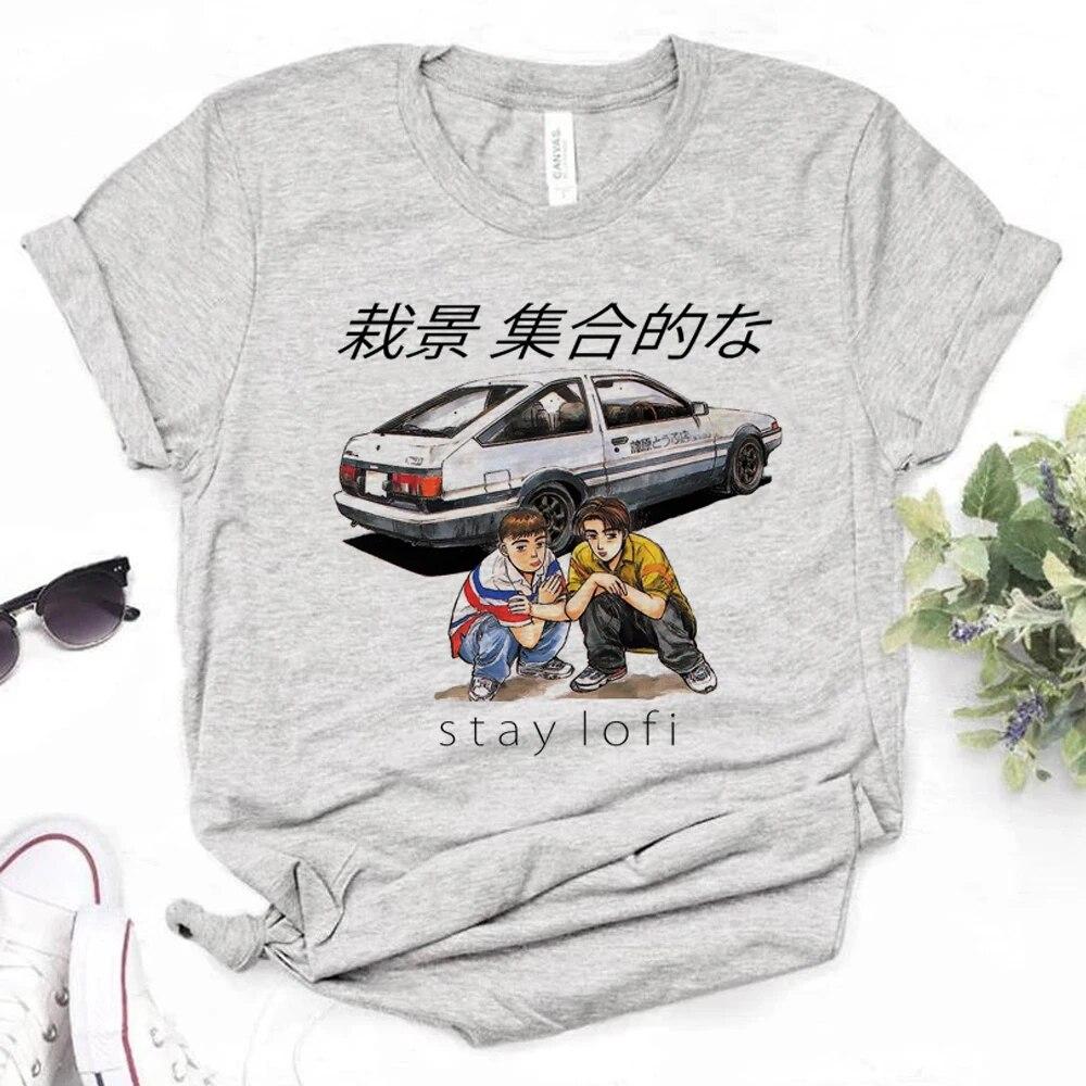 Initial D T-shirts Women Comic Streetwear T Shirt Female Manga Y2k Clothes Unisex