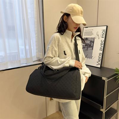 New Fashionable Diamond Portable Fitness Bag Can Diagonally Span Dry and Wet Separation Yoga Bag Independent Shoe Compartment Travel Bag