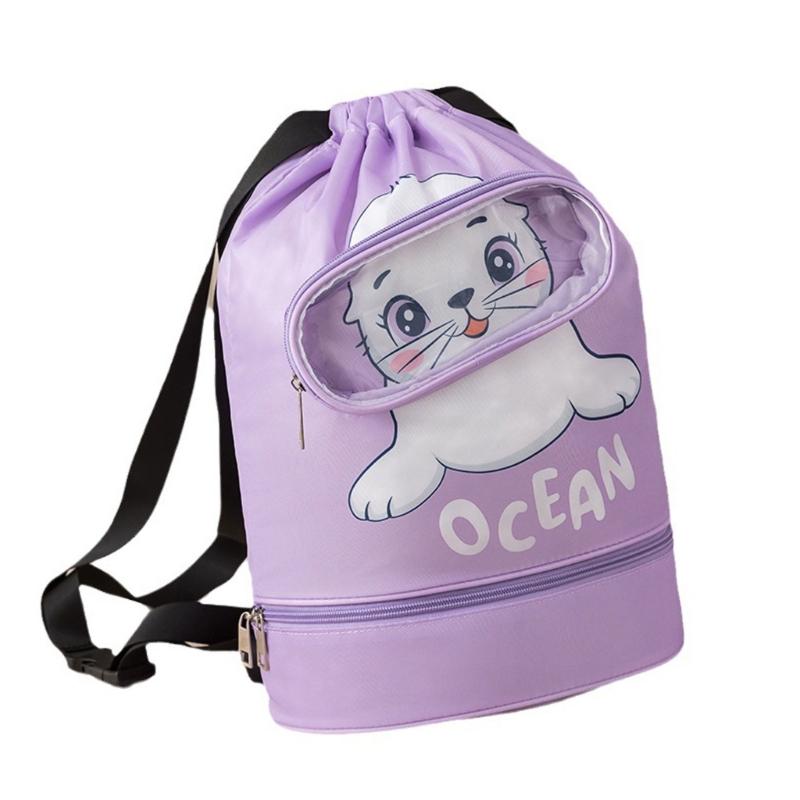 

Swimming Backpack Dry Wet Separation Washing Bag Children Beach Bag with Drawstring Waterproofs Storage Bag Easy to Use