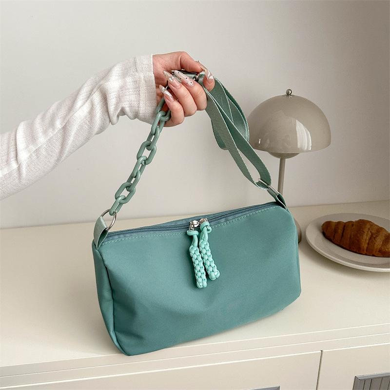 Korean Style Oxford Cloth Shoulder Bag Fashion Casual Square Crossbody Purse Simple Large Capacity Commuter Handbag CLE