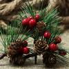 20PCS/10pcs Artificial Berry Picks, Holly Branches for Tree Decor, Pine Needle Branches,Mini Decoration