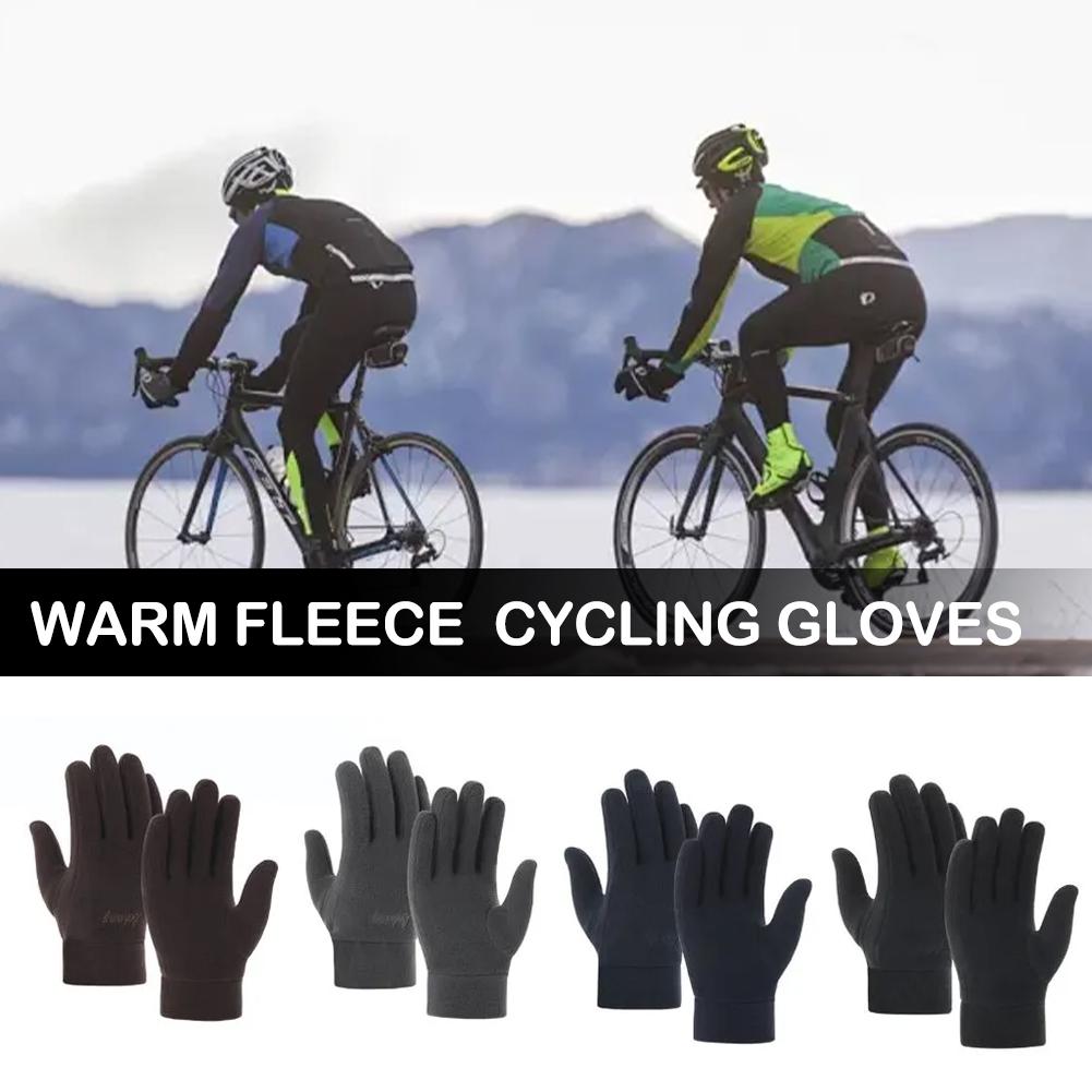 Thicken Fleece Gloves For Men Women Winter Warm Thermal Full Finger Glove Outdoor Running Skiing Cycling Gloves
