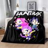 1pc Blanket Kpop Hunter12 Print Design, Lightweight Blanket for Sofa, Bed- Soft &Warm, Gift for All Seasons like Christmas, Halloween