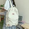 Simple Printed Letter Student Backpack With Coin Purse For Activities Casual