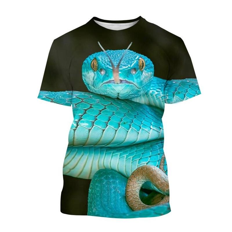 Summer Snake 3D Printed T-Shirts Men Women Casual Fashion Streetwear Oversized Short Sleeve T Shirt Kids Tees Tops Man Clothing