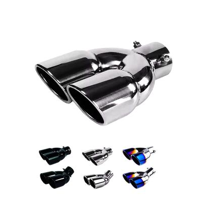 Mitsubishi Delica D5 D5-R Muffler Cutter, Oval Stainless Steel, Tail Throat, Tail Throat, Stainless