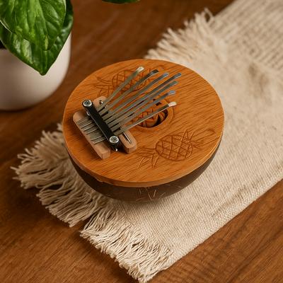Kalimba Thumb Piano Mini Coconut Shell