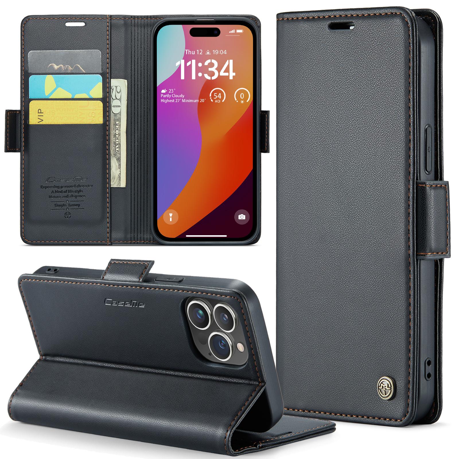

Чохол для iPhone 16 Pro Max iPhone 15 13 14 12 11 Pro Max SE X XR XS 8 7 6 6S Plus Чохол-гаманець з тримачем для карток зі шкіряним чохлом для телефону For iPhone 16 ProMax чорний