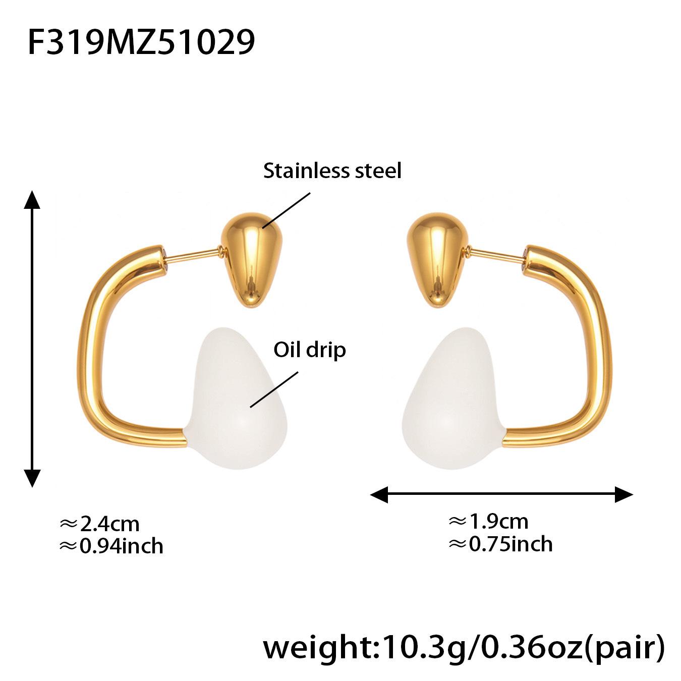 Exquisite Trendy Flowing Drip Oil Rubber Plug Earrings, Simple and Versatile, Fashionable Temperament, Personalized Earrings and Earrings