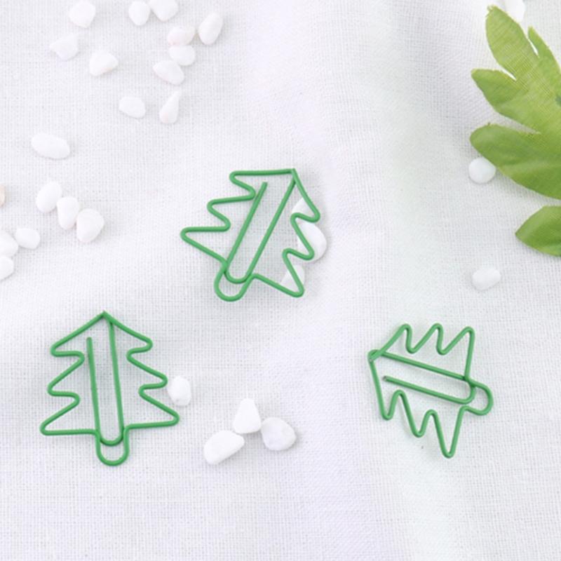 15 Pieces Cute Paper Clips Christmas Tree Shape, Funny Paperclips Bookmarks Planner Bookmark Clips Funny School Office
