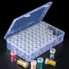 1pc 24/30/48/60/80 Slots Plastic Storage Box, DIY Diamond Painting Beads Charms Jewelry Accessories Organizer Box2027
