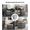 3-Layer Inflatable Foot Rest Pillow Adjustable Height Air Footrest for Travel Office Airplane Car Home