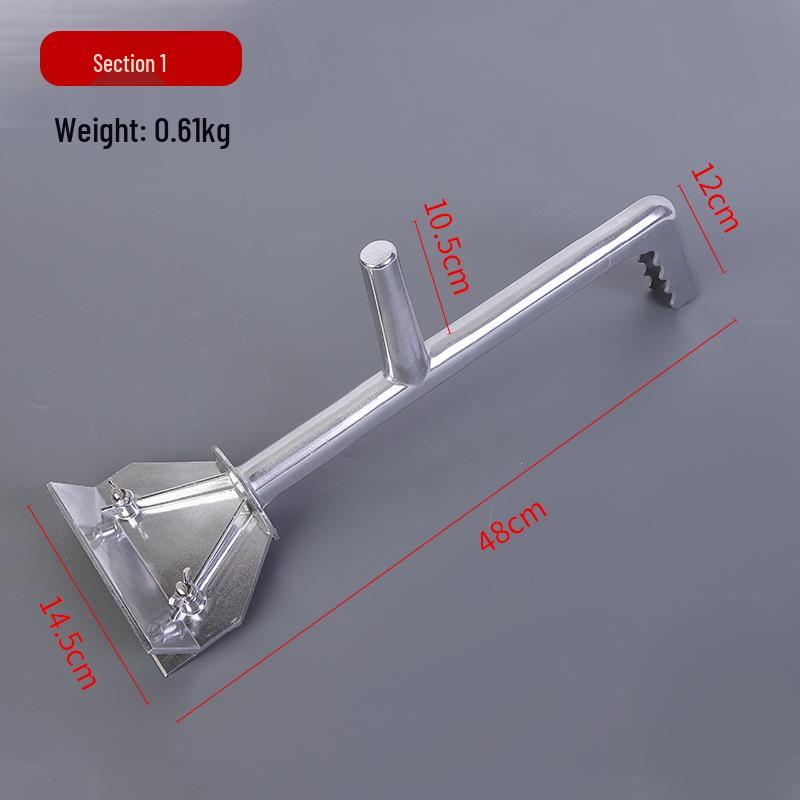 Aluminum Long-Handled BBQ Grill Scraper Tool модель 1
