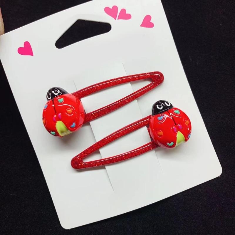 Princess Hair Clip Hair Tie Ladybird Hair Clamps Cute Ladybird Hair Catch Barrettes Strong Hold Hairpin for Girls