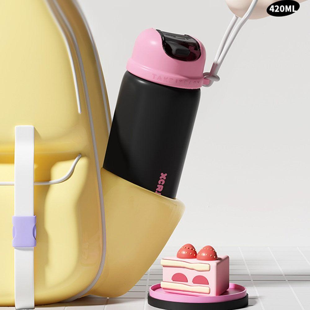 Cute 420ML Thermal Cup Large Capacity Cartoon Pattern Vacuum Cup Leakproof Reausable Water Cup Drinkware