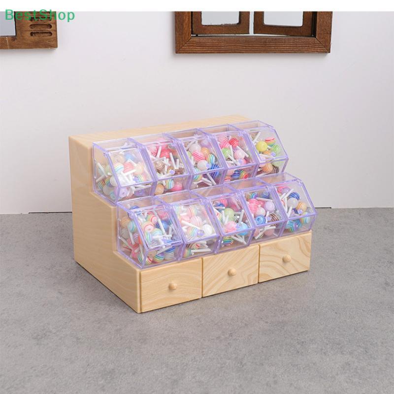 1:12 Dollhouse Candy Lollipop Shelf Storage Box Display Rack Miniature Scene Decoration Toy Accessories