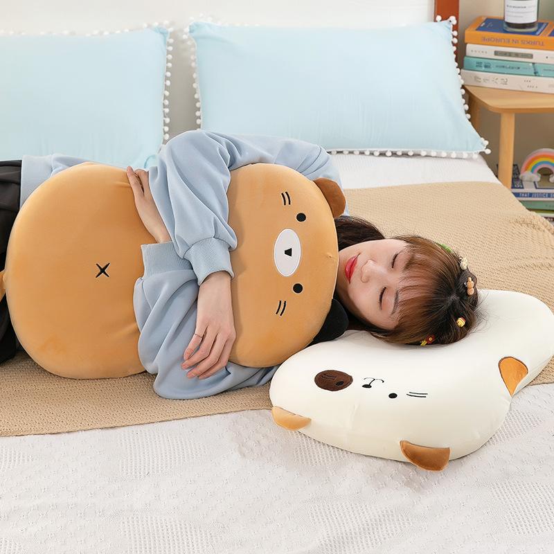 Cat Pillow Animal Throw Pillow Long Pillow Leg Pinch Doll Soft Slow Rebound Removable and Washable Office Nap Pillow