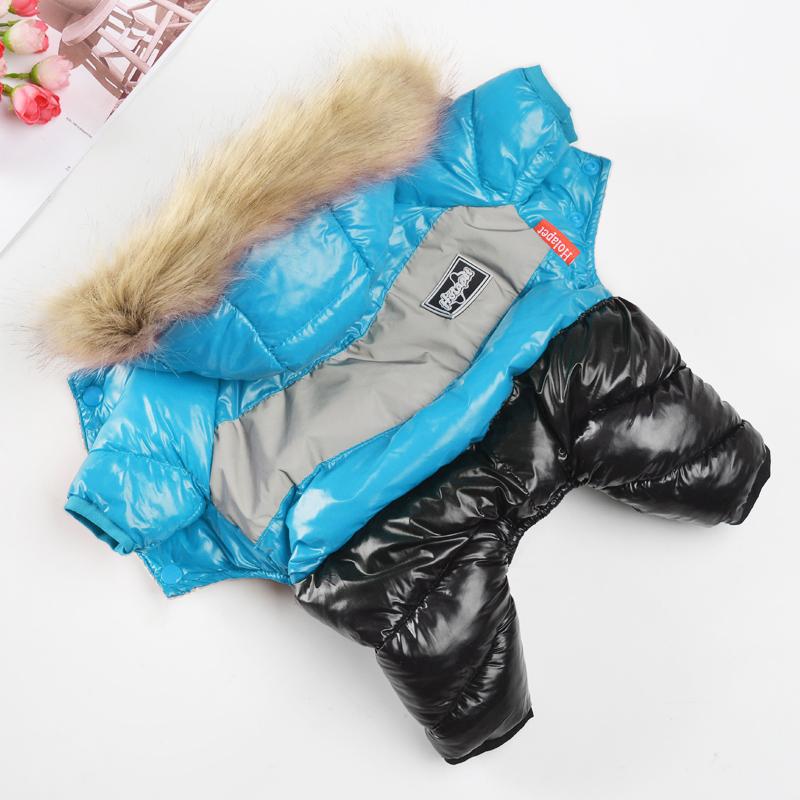 Winter Dog Jumpsuit Clothes For Small Dogs Cats Waterproof Warm Down Hooded Jacket Puppy Coat Chihuahua Yorkies Pet Overalls