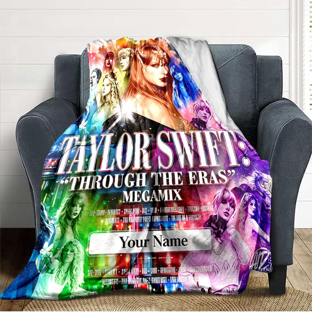 Name Custom Swift Print Flannel Blanket High Quality Warm Comfortable Cover for All Seasons Perfect for Gifts Home Decor