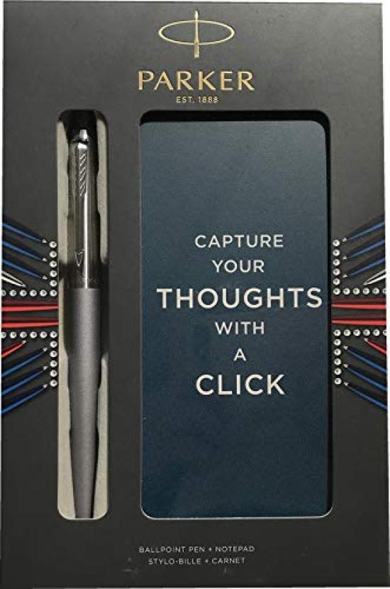 

Parker Jotter XL Matte Gray CT Ballpoint Pen with Chrome Perfect for New Clip, Students.