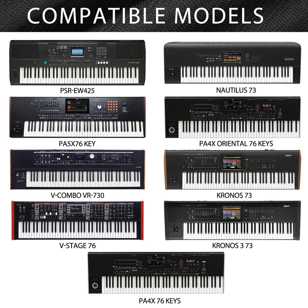 Musiin Premium Chinlon Keyboard Dust Cover Compatible with Yamaha provides full cover an essential accessory for your - PSR-EW425, protection,