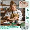 Set Van 72 Alfabetstempels Voor Klei, Aardewerk, Letters, Stapstenen, Mallen En Betonmallen