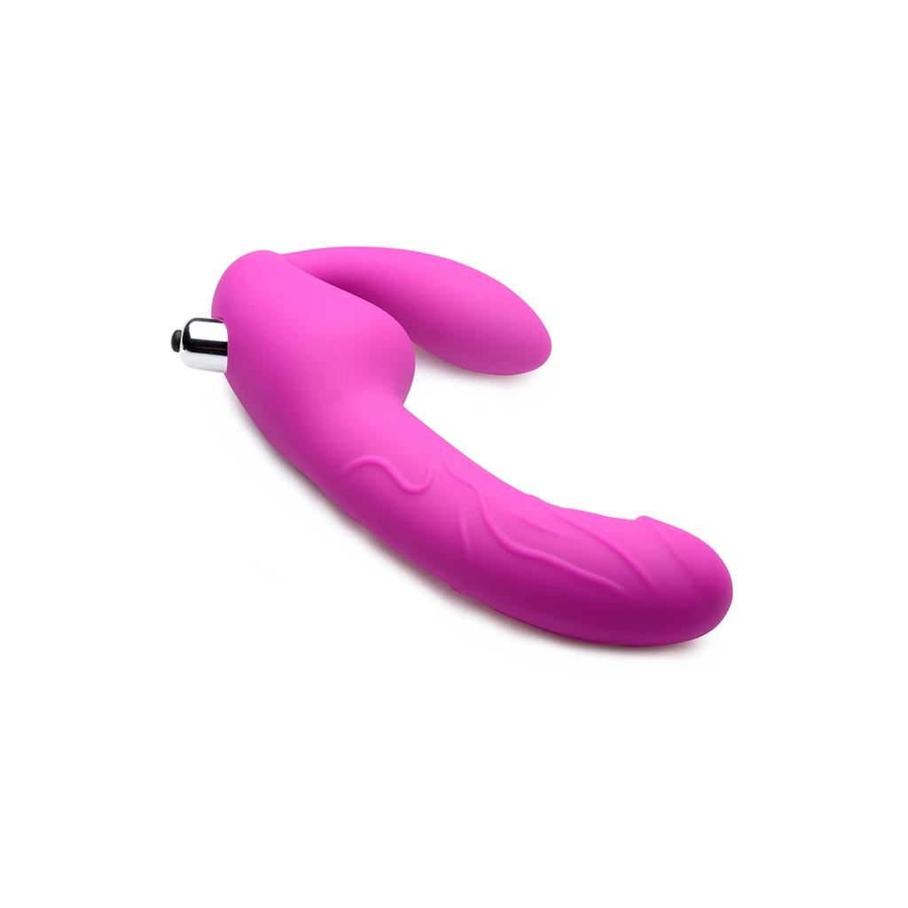 XR Brands - Triple Vibrating Silicone Strapless Dildo Royal