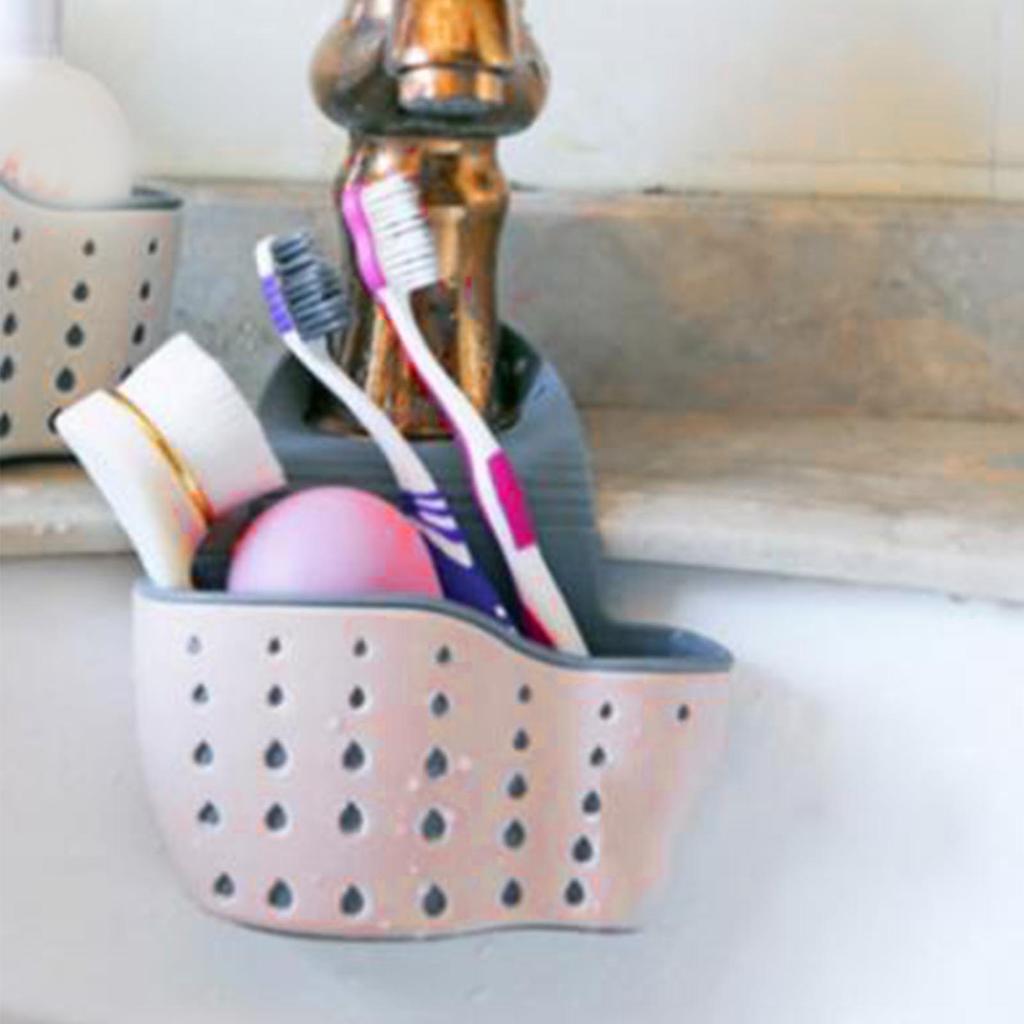 Spülbecken-Schwammhalter, Kunststoff, doppellagig, multifunktional, Abflusssieb, Korb, Lebensmittelfänger