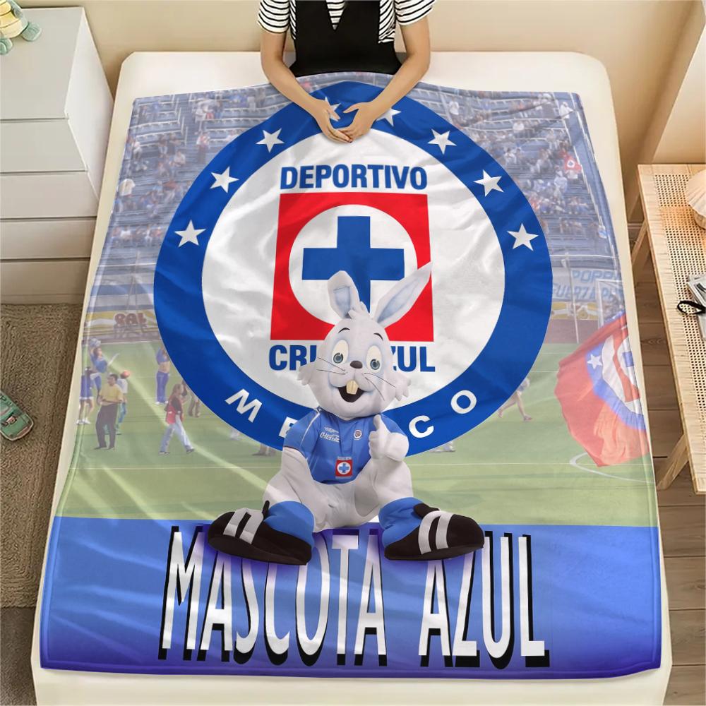 Cruz Azul Fußballmannschaft, Muster Flanelldecke, Hohe Qualität, Bequem für alle Jahreszeiten, Heimdekoration, Wärme und Komfort, Perfekt für Geschenke.