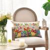 AVOIN Colorlife Happy Birthday Throw Pillow Cover, 12 X 20 Inch Birthday Gift Cushion Case Outdoor Decoration for Sofa Couch Farmhouse