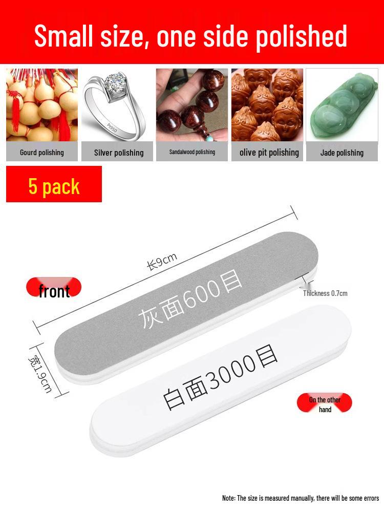 

Wenwan Polishing Block: Double-Sided Superfine Sponge Sandpaper for Mirror Finish on Star, Moon, Bodhi, and Beeswax.