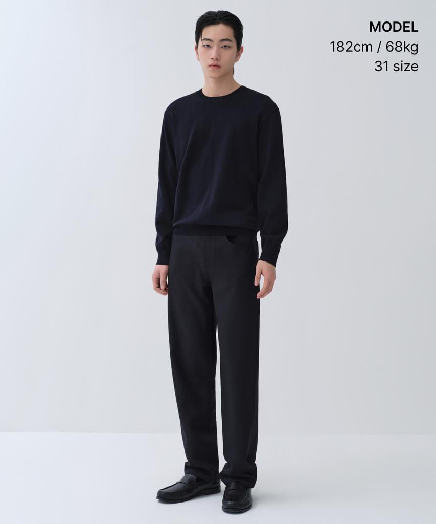 MUSINSA STANDARD Straight Formal Jeans [Navy]