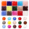 4/6/8mm Farbkristallperlen Set Facettiertes Glas Lose Perlen 15 Fächer/Box für DIY Armband Halskette Schmuckherstellung Zubehör Set