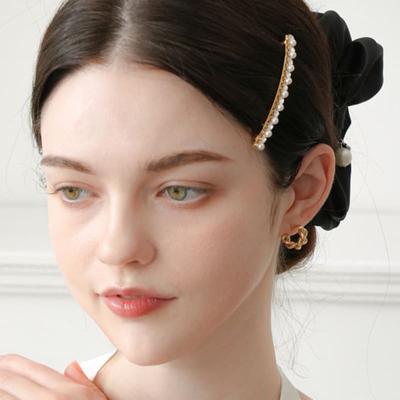 Dana Burton Pearl Crystal Bloom Hairpin