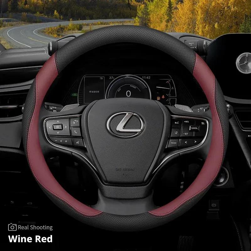two-tone Leather Steering Wheel Cover Anti-Slip For Lexus IS ES RX NX GX ES300h ES350h RX RX350 RX500h NX350h NX450 Accessories