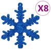 111 piece Christmas Ornament Set Blue Polystyrene