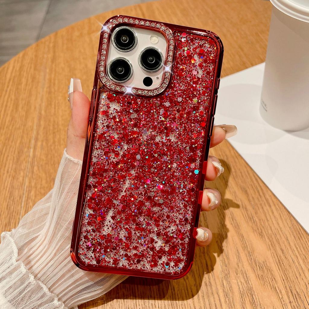 The Iphone16promax Is Suitable for The IPhone 15 Phone Case with Water Diamond Luxury 14 Resin Glitter Protective Case for Women