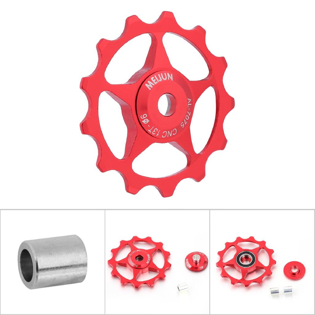Aluminium Road   Pulley   Wheel   Derailleur Bike   Roller Pulley (red,13T)