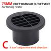 1Pc 75mm Diesel Parking Heater Exhaust Port Rotatable Air Vent Ducting Outlet Exhaust Joiner Connector For Car Truck VAN Camper