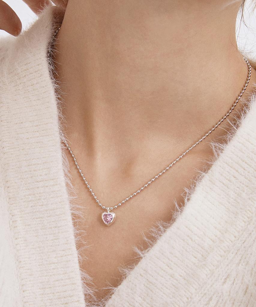 Tatiana (Silver925) Twinkling Cubic Heart Necklace Nz2027