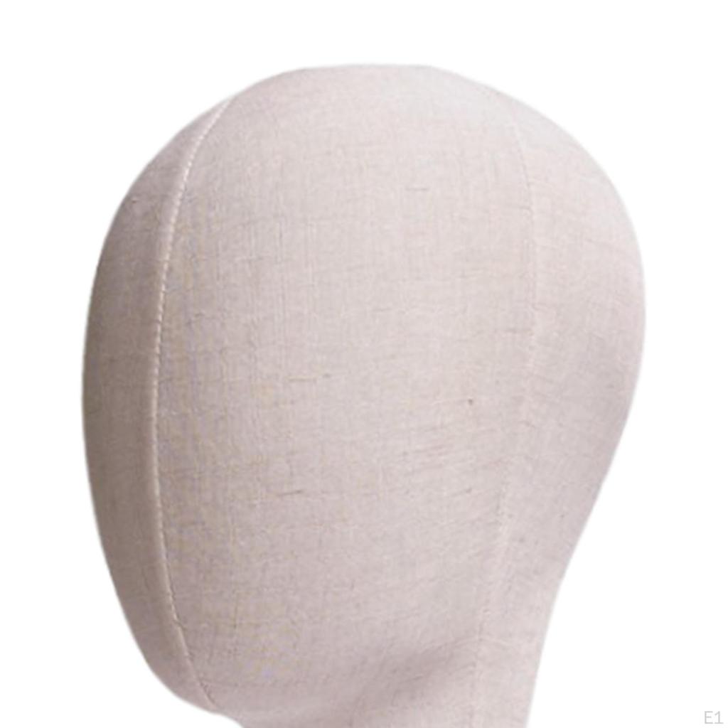 Wig Hat Display Holder Mannequin Head Model Tabletop Fashion with Wood Base Caps Storage Rack for