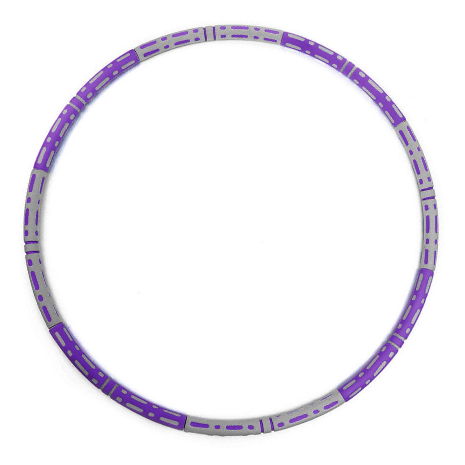 

Утяжеленный фитнес-обруч, 6 секций, съемный, двухцветный, для похудения, живота, талии, фиолетовый