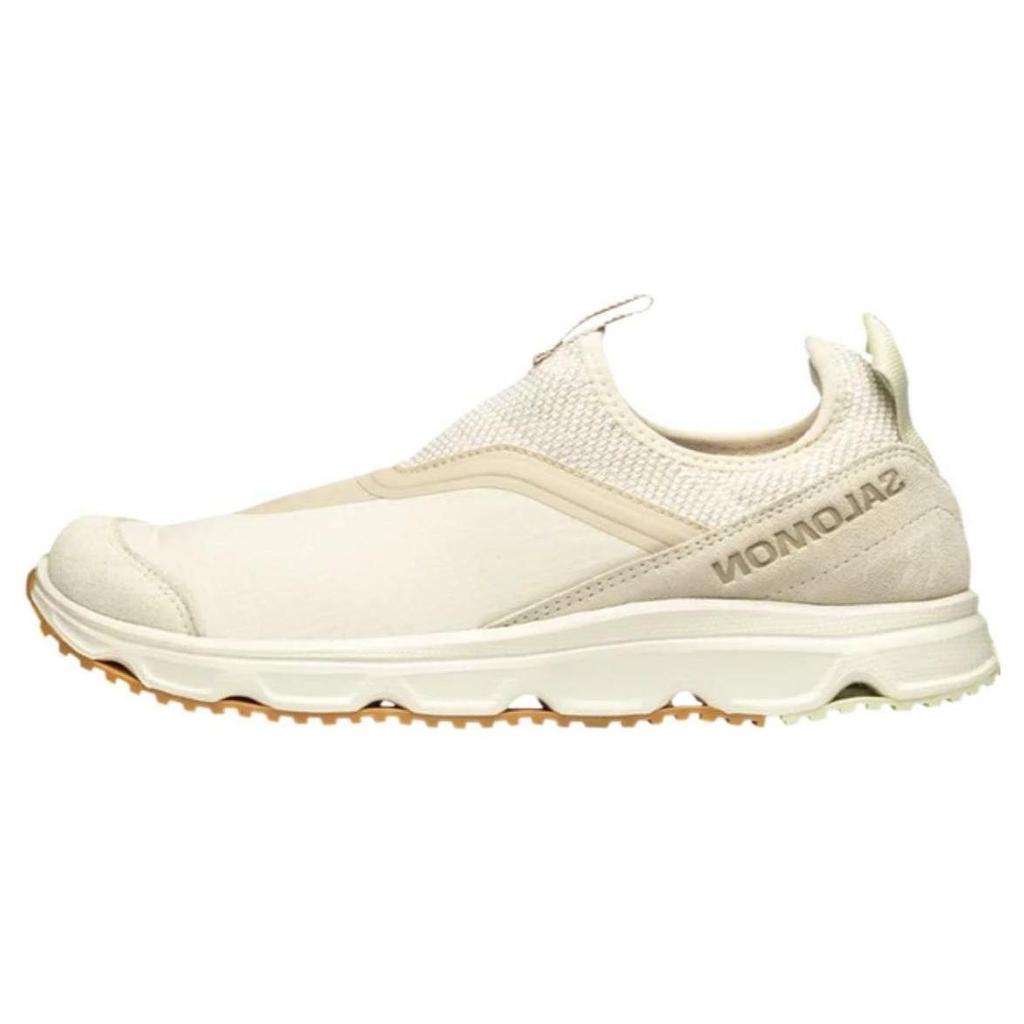 Salomon Rx Snug Round Toe Comfortable Fabric Shock Absorbing Non-Slip Low Top Running Shoes Unisex sneaker Beige 472826